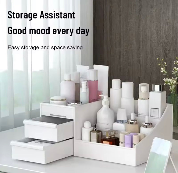 Large Capacity Multipurpose Cosmetics Organizer with Drawers
