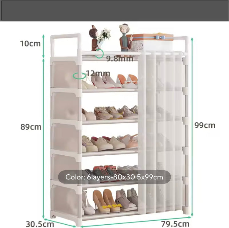 Modern Premium Quality Shoe Rack with Curtains