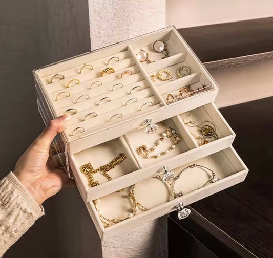 3 Layer Dustproof Jewellery Organizer