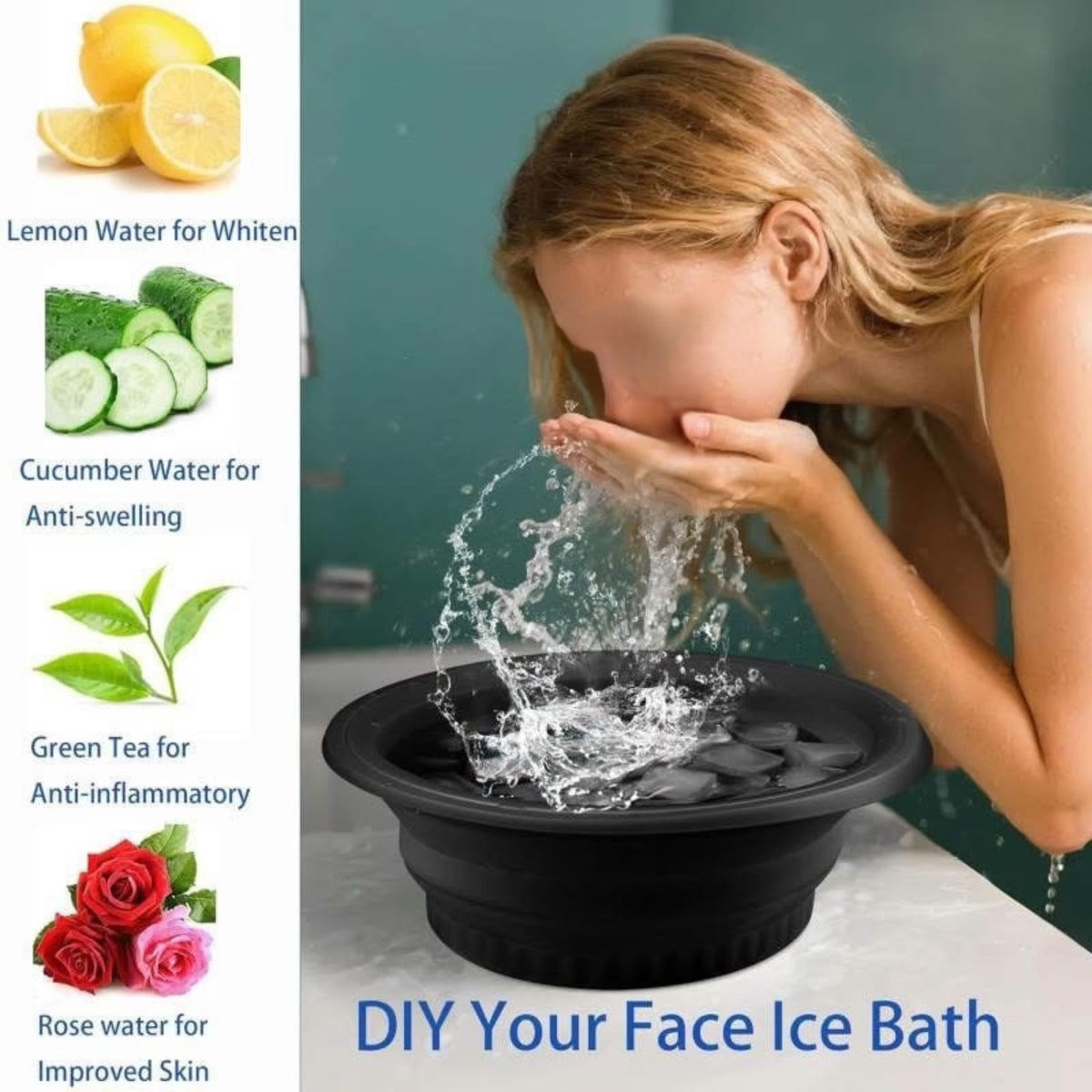 Silicone Foldable Facial Face Ice Bowl