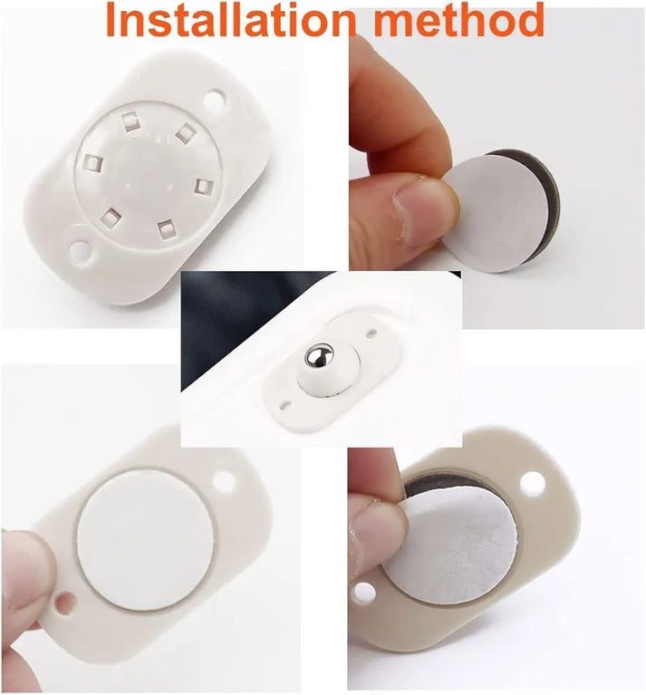 4 Pcs Self-Adhesive Multipurpose Rotatable Wheels