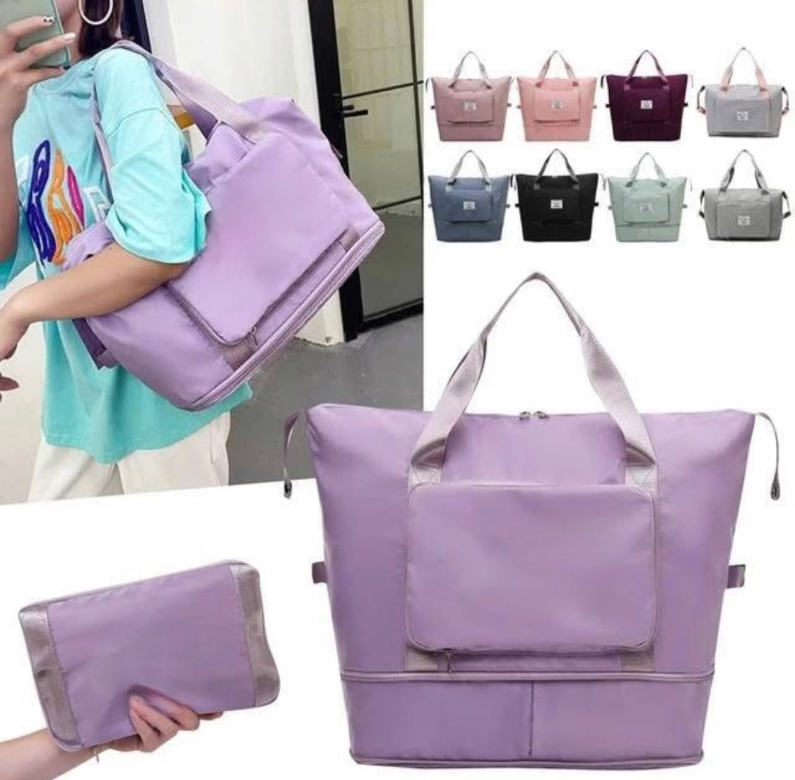 Portable Foldable Expandable Large Capacity Travel Bag