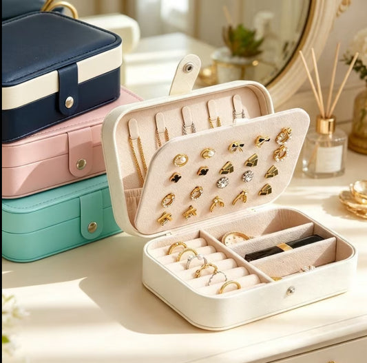 Velvet Double Layer Jewellery Box