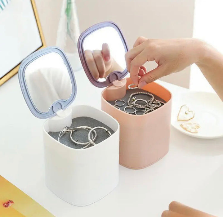 Four Layer Rotating Jewellery Organizer with Mirror