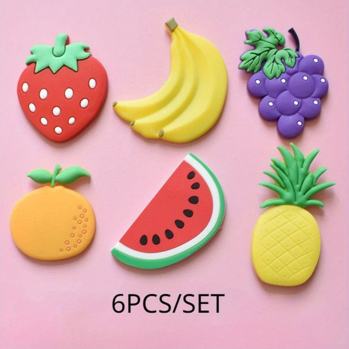 6 Pcs Fruit Fridge Magnets