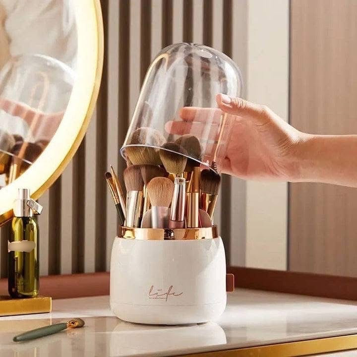 Luxury 360 Rotating Brushes Holder with Lid