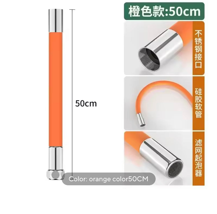 Large 360 Rotating Faucet Extension Silicone Flexible Pipe