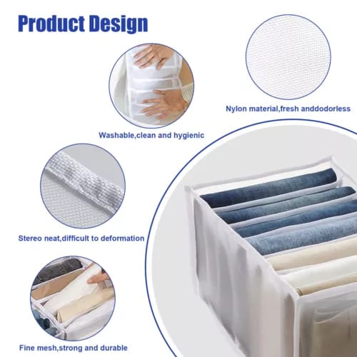 7 Grids Jeans Clothes Organizer Best Quality