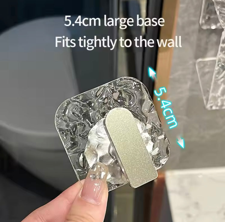 Wall Adhesive Punch Free Acrylic Hooks (2 Pcs Set)