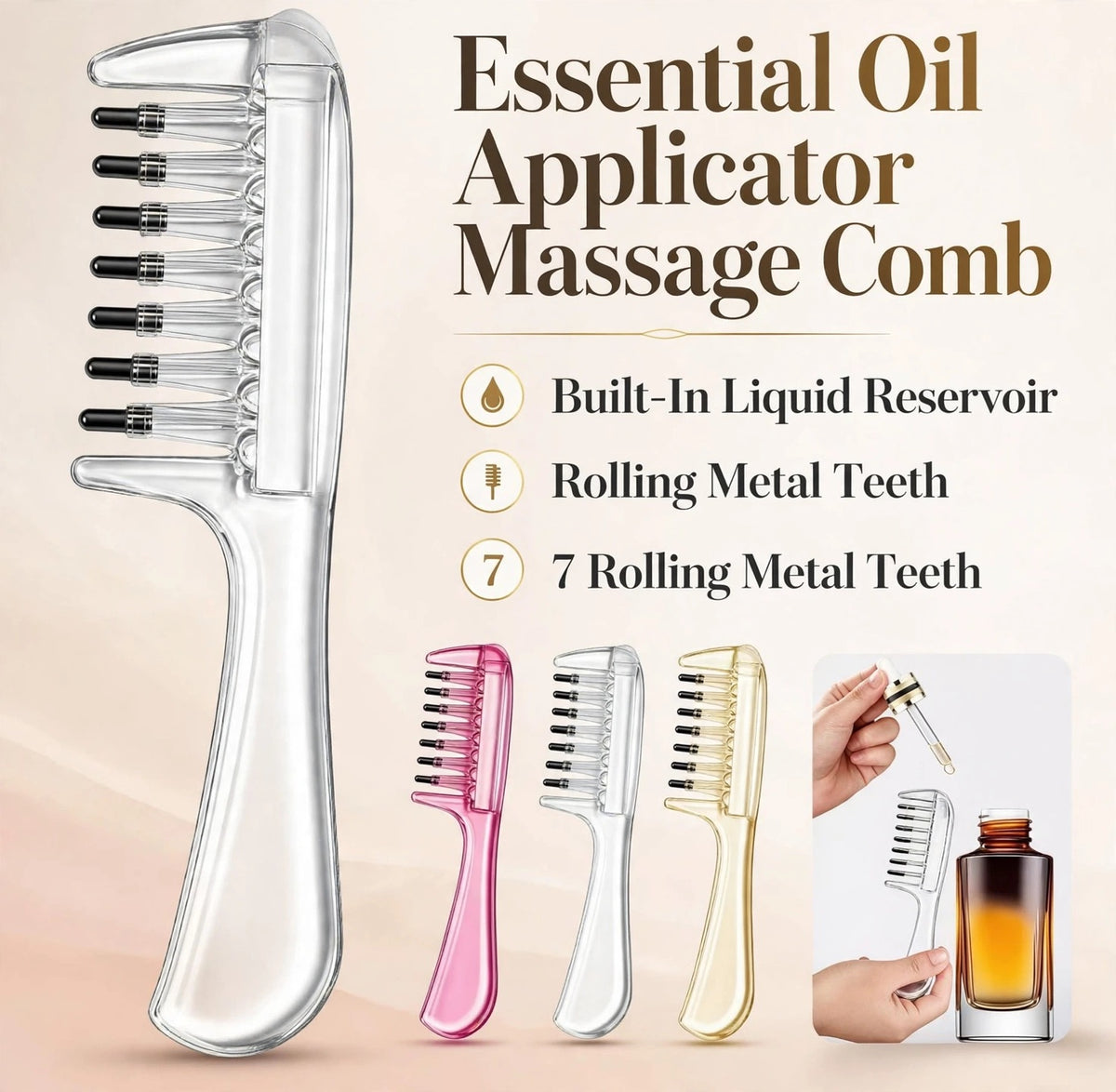 Hair Oil & Serums Applicator Comb