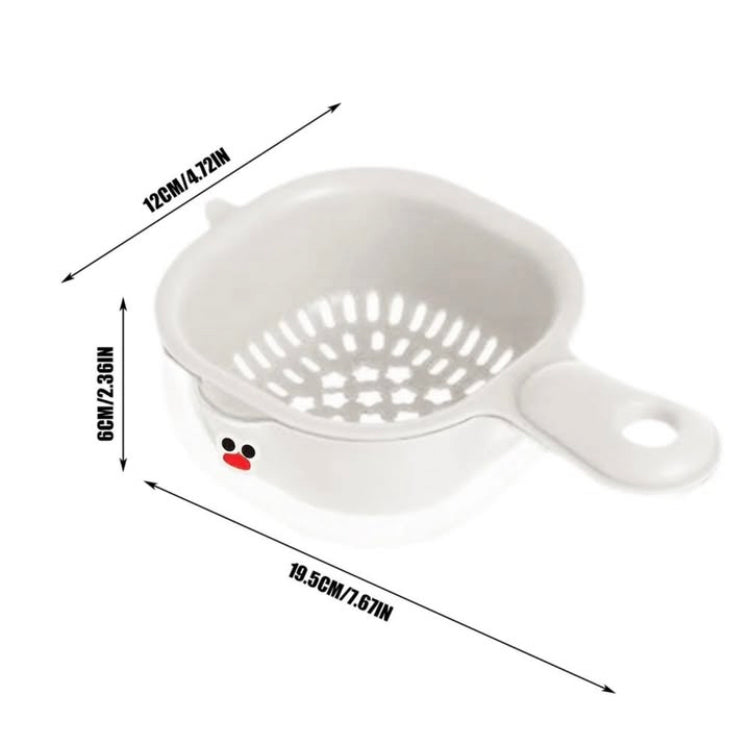 Cute Durable Drainer Basket with Handle