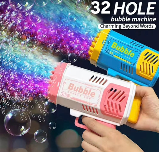 32 Holes Kids Bubble Magic Bazooka Gun