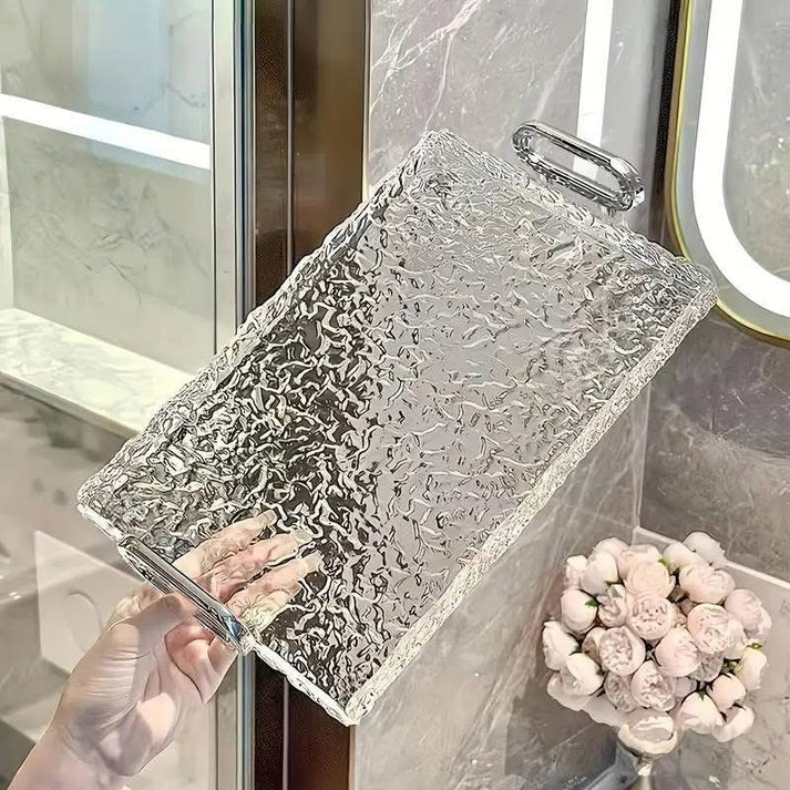Luxury Acrylic Crystal Vanity Tray with Handles
