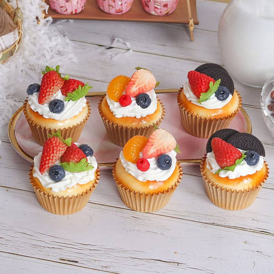 2 Pcs Set of Cupcake Shape Fridge Magnets