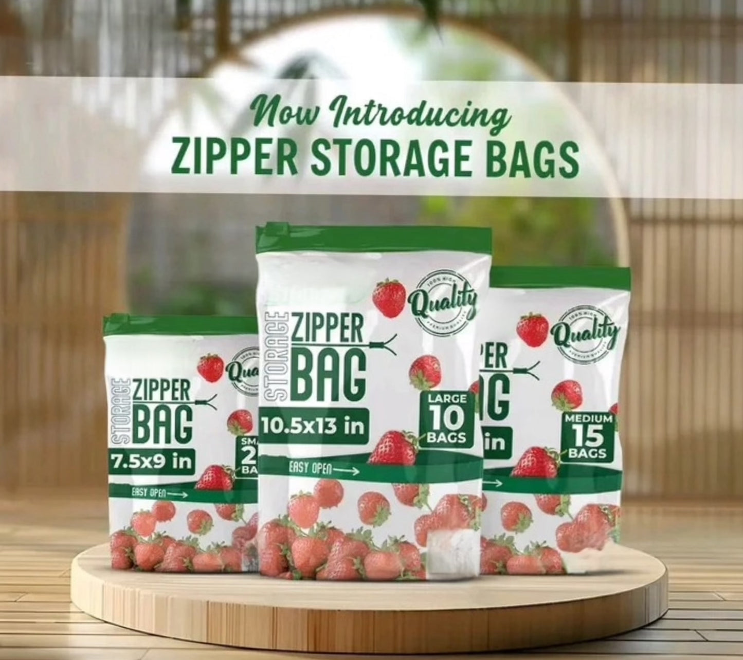 Zipper Storage Bags for Food Preservation (High Quality)