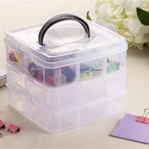 Three Layer Portable Jewellery Organizer with Lid