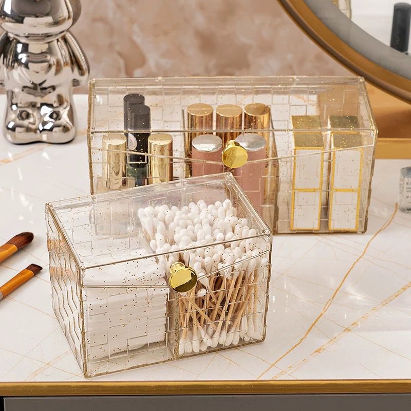 Multi Grids Cosmetics, Cotton Swabs Multipurpose Storage Organizer