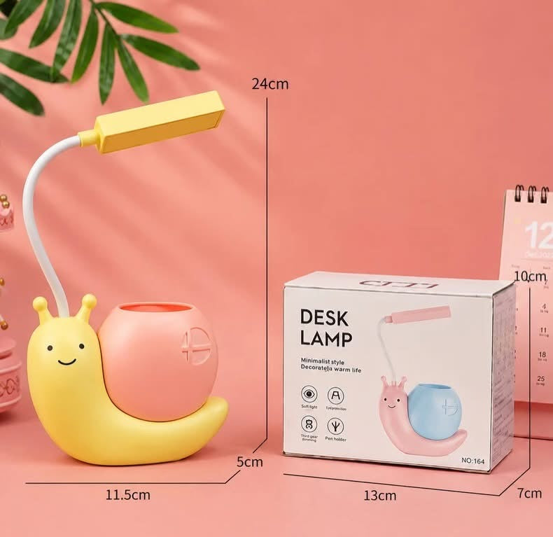 Led Light Cute Desk Study Lamp with Pen Holder
