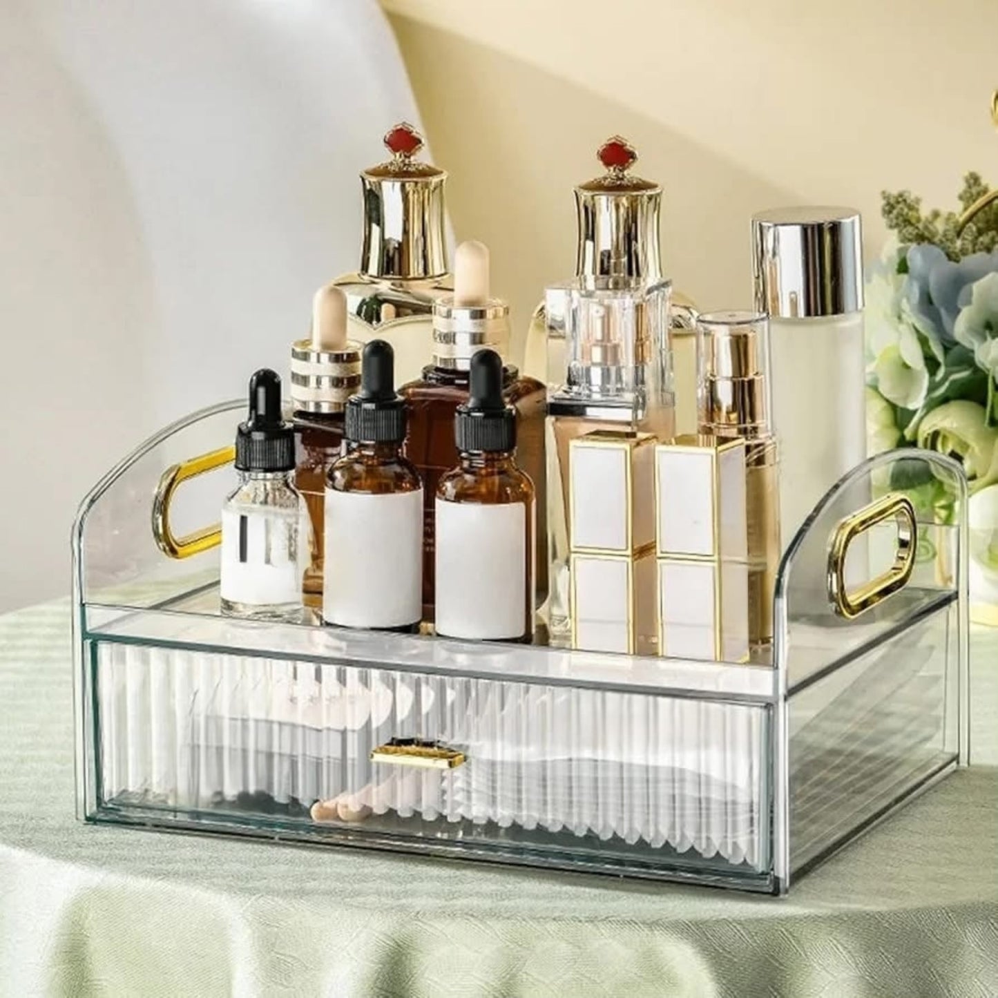 Acrylic Skincare Cosmetics Storage Organizer with Drawer