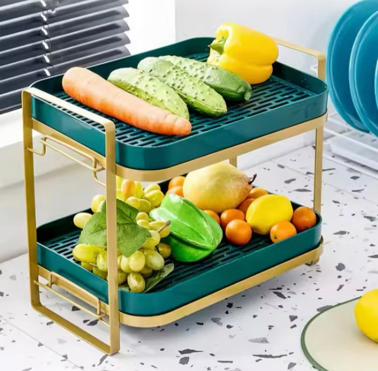 Double Layer Drying Rack for Kitchen Household