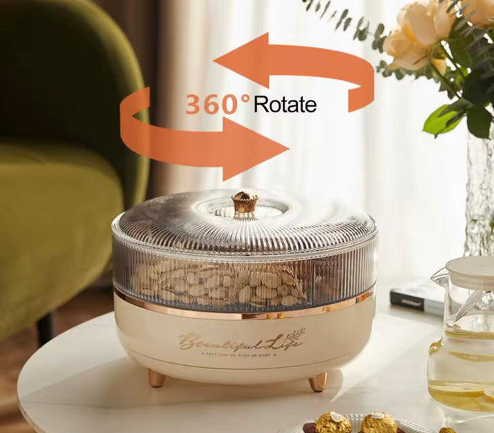 Double Layer Rotating Dryfruit Storage Box