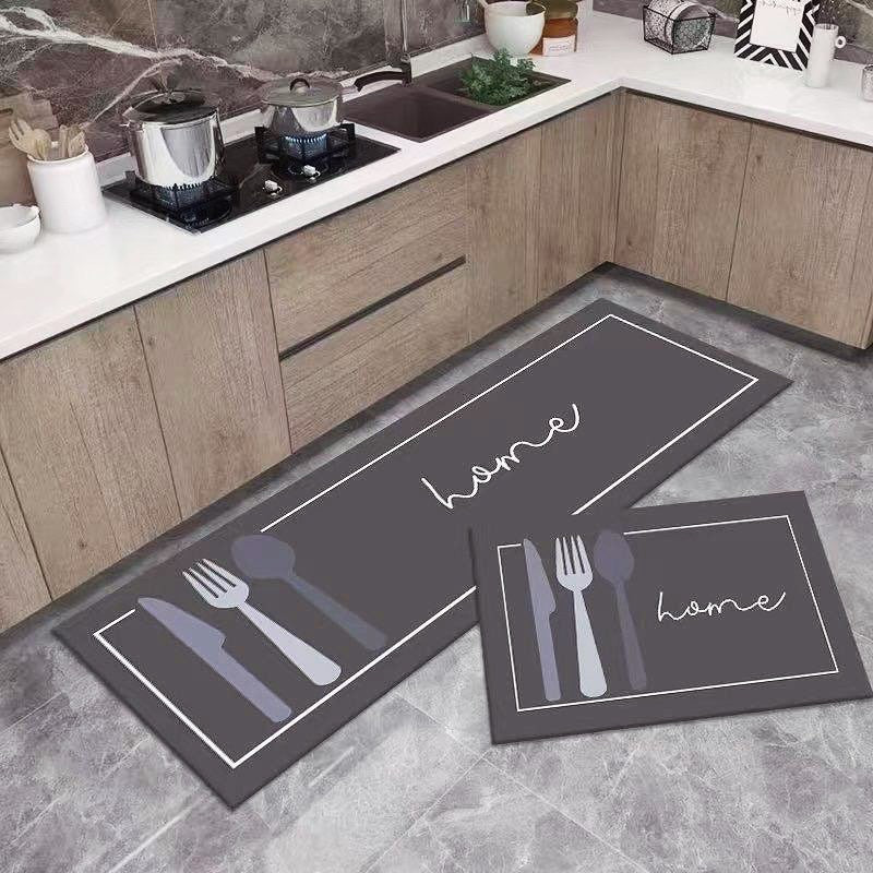 New 2 Pcs Set Non Slip Kitchen Floor Mat Carpet