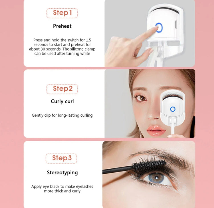 Portable Rechargeable Electric Heated Eyelashes Curler