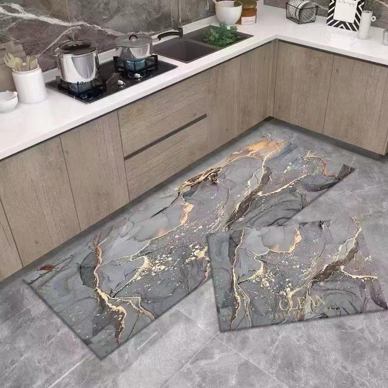 New 2 Pcs Set Non Slip Kitchen Floor Mat Carpet