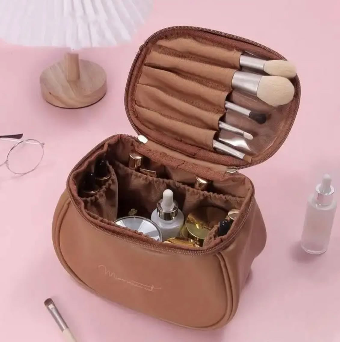 Large Capacity PU Leather Makeup Bag
