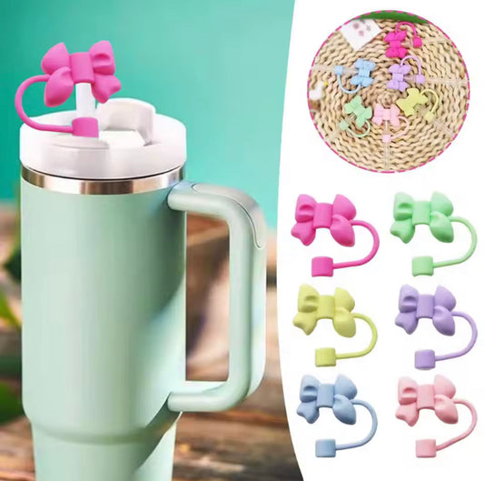 Silicone Bow Straw Cover for Tumbler Mugs