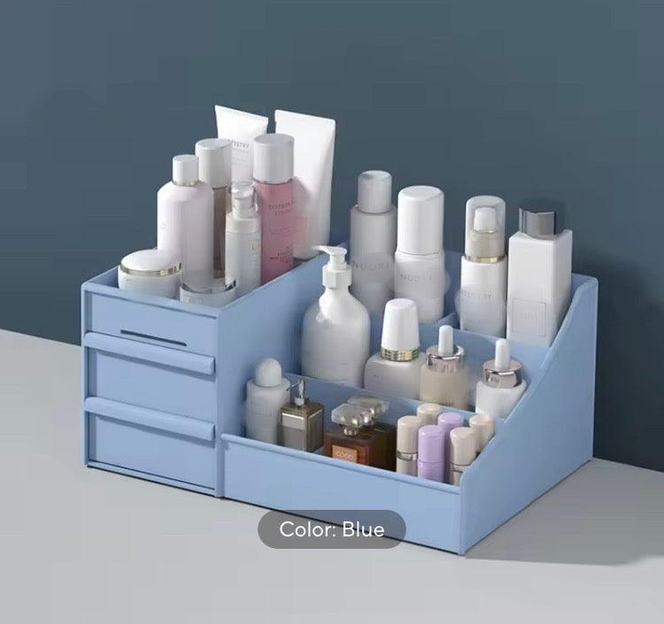Large Capacity Multipurpose Cosmetics Organizer with Drawers