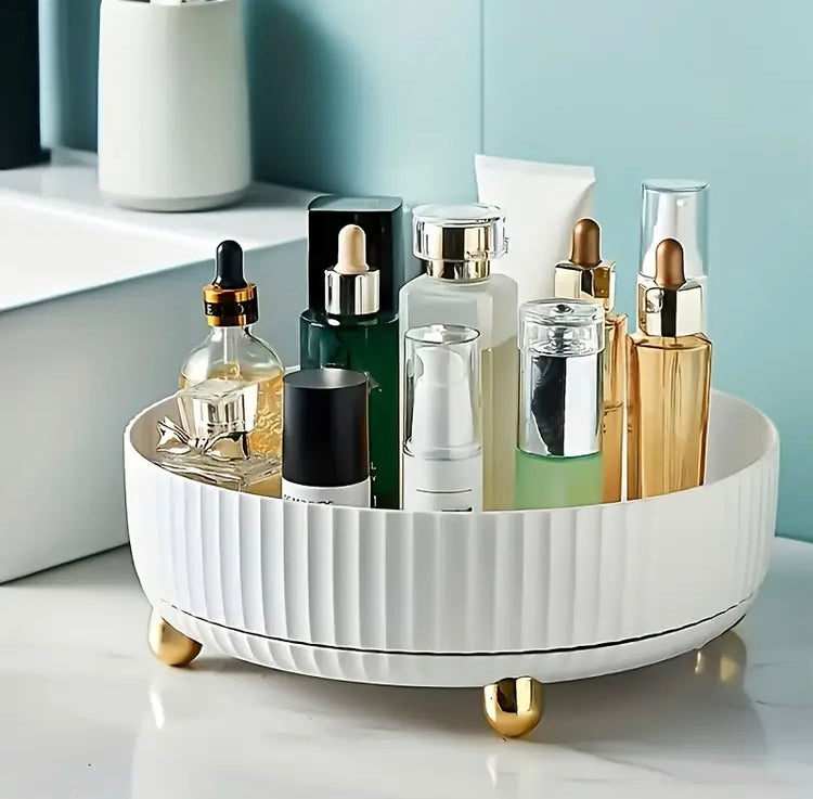 Luxury 360 Rotating Makeup Cosmetics Vanity Tray