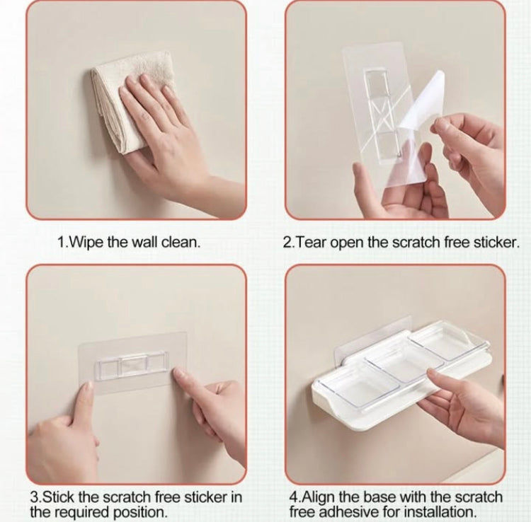 3 Pcs Wall Adhesive Masala Spices Boxes