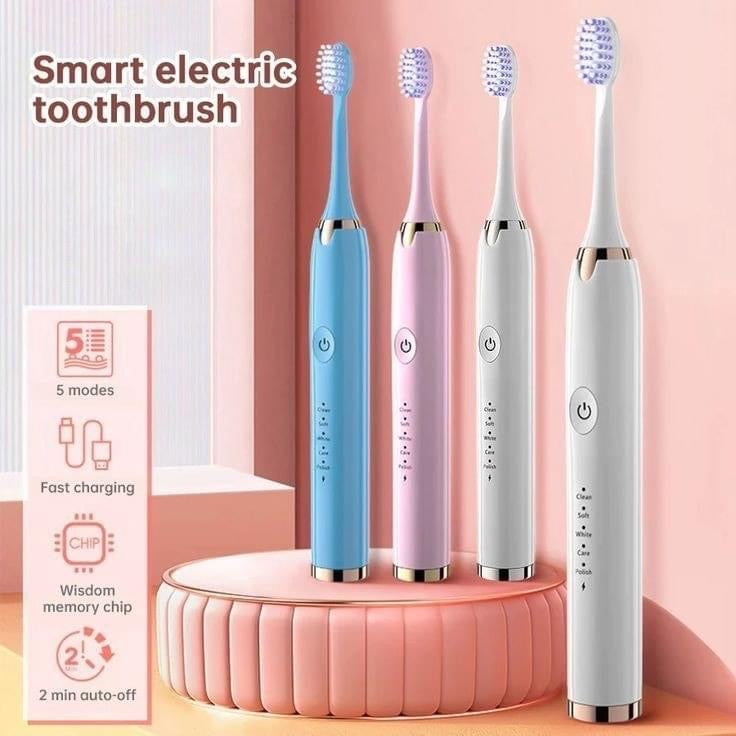 Electric Toothbrush USB Charging Rechargeable with 2 Heads