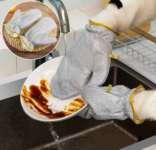 Double Sided Net Cleaning Gloves (Single)