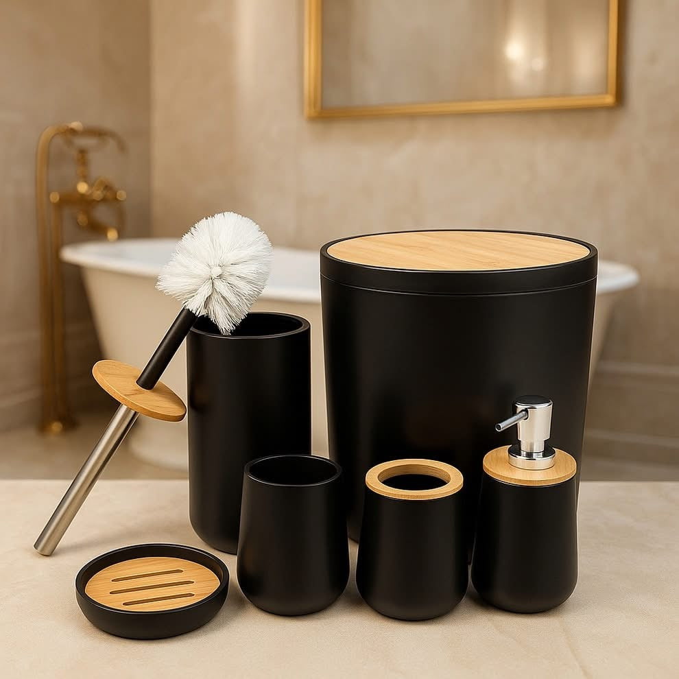 Premium 6 Pcs Bathroom Set Modern Accessories
