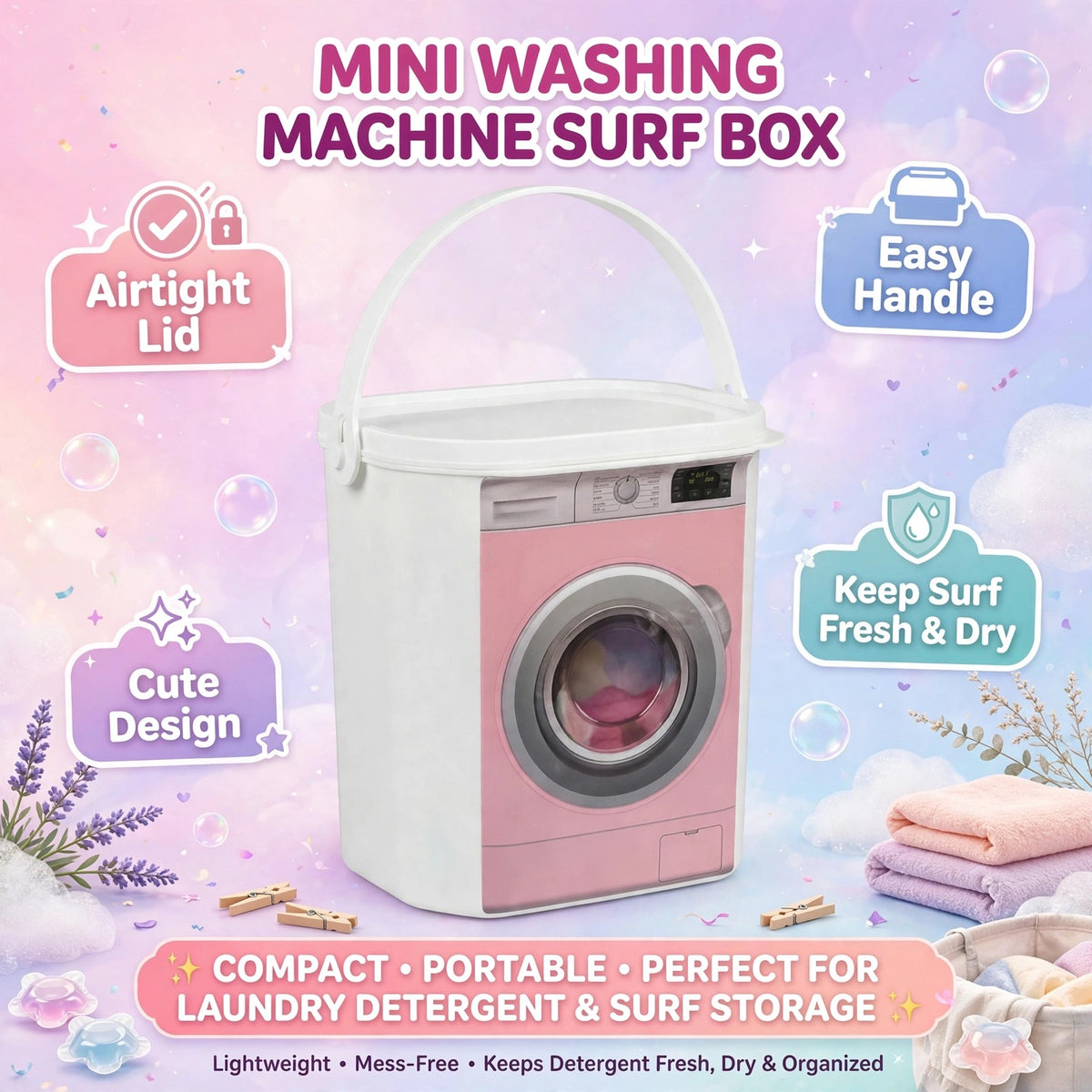 Washing Machine Design Surf Detergent Storage Box