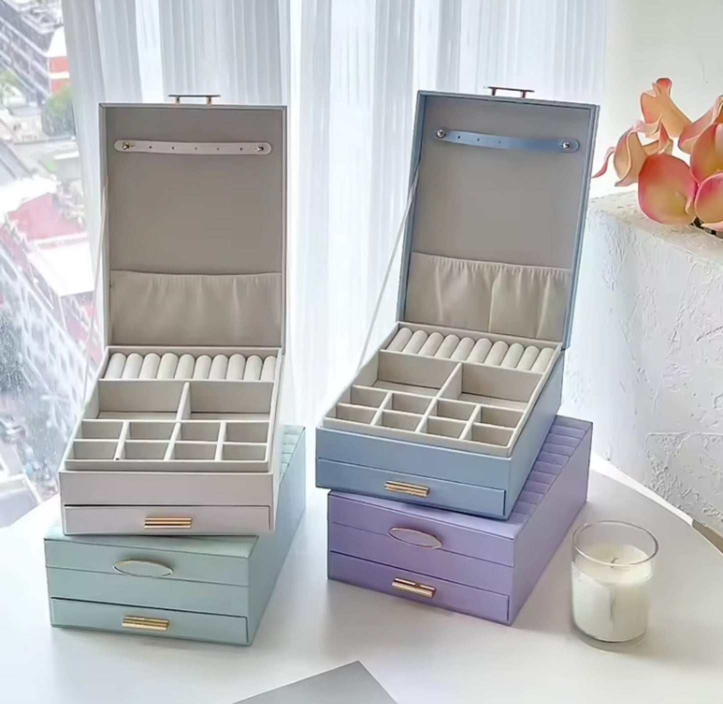 Double Layer Drawer Style Jewellery Box