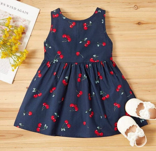 Girls Sleeveless Soft Linen Frock