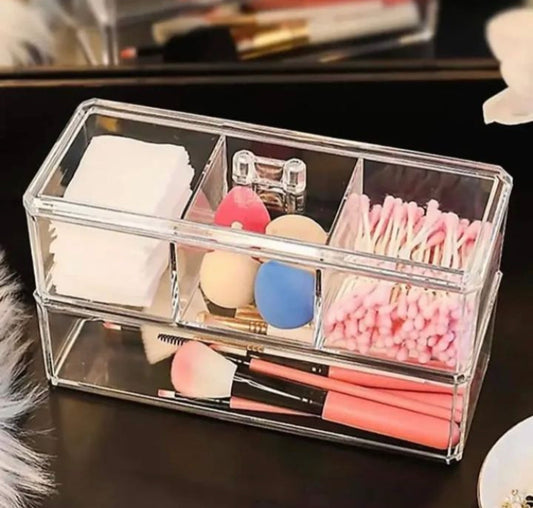 Double Layer Cosmetics Makeup Organizer