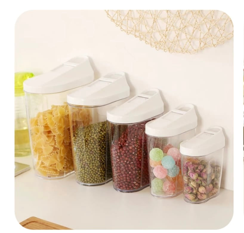 5Pcs Acrylic Jar Set Premium Quality (Box Packing)