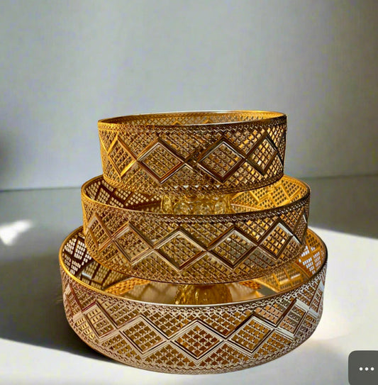 Gold Metal Mirror Tray for Vanity