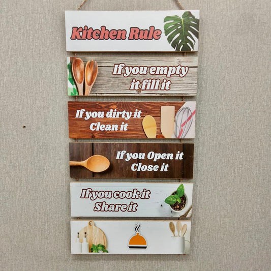 Six Steps Quotation Wooden Wall Hanging for Home Decor