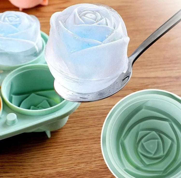 3D Rose Silicone Ice mould with Lid