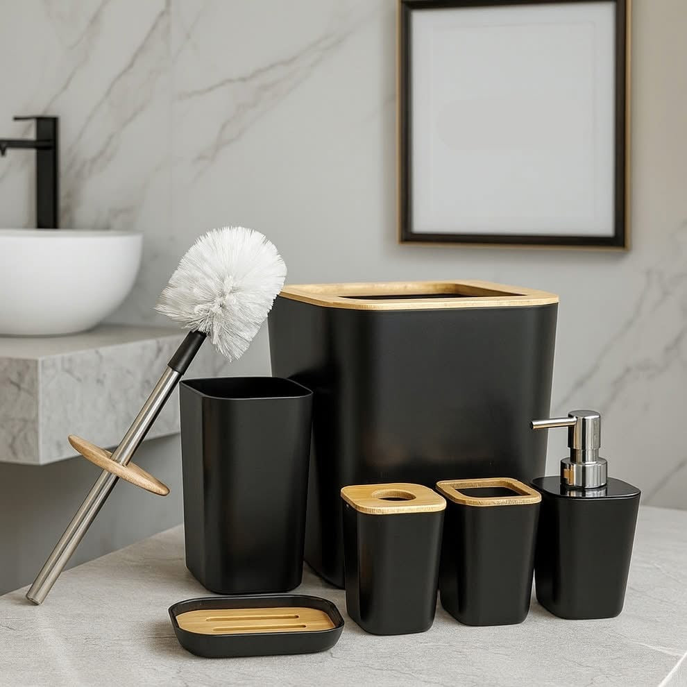 Premium 6 Pcs Bathroom Set Modern Accessories