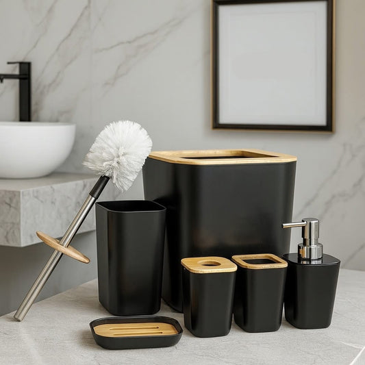 Premium 6 Pcs Bathroom Set Modern Accessories