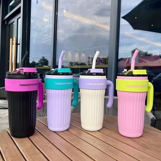 27oz Stainless Steel Coffee Mug with Straw