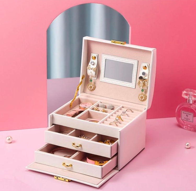 Leather 3 Layer Jewellery Organizer