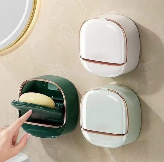 Wall-Adhesive Luxury Soap Box with Drainage