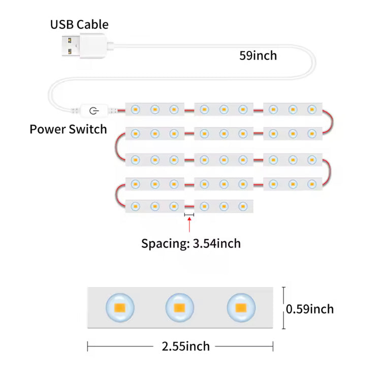 30 LEDs Vanity Lights with three Modes of Light